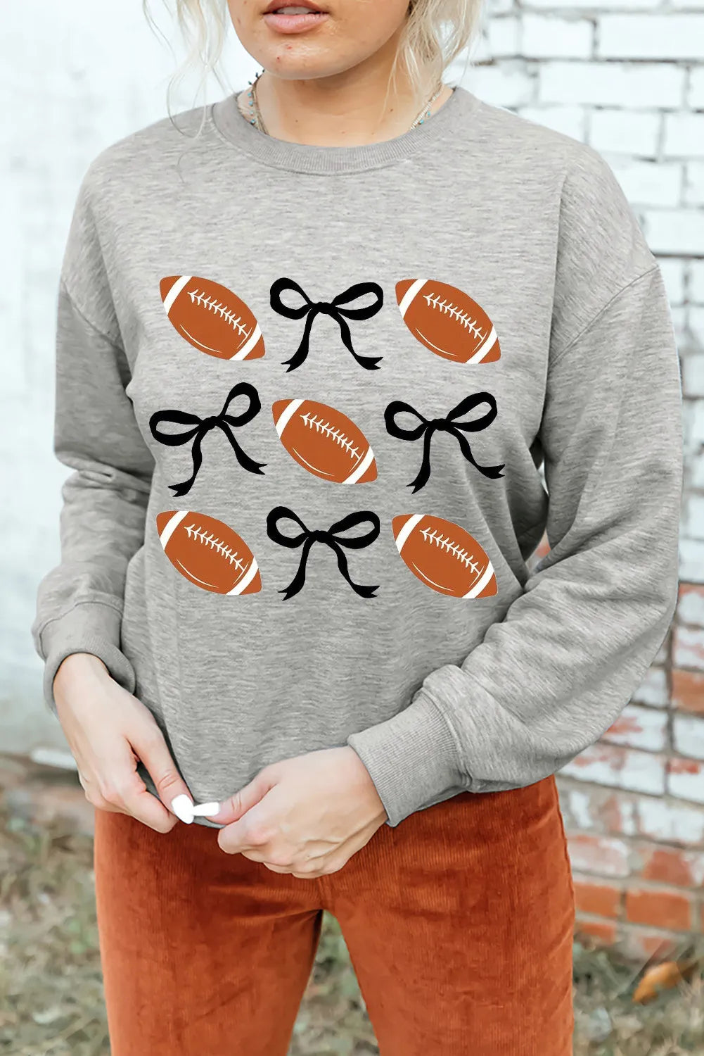 Footballs and Black Bows Sweatshirt