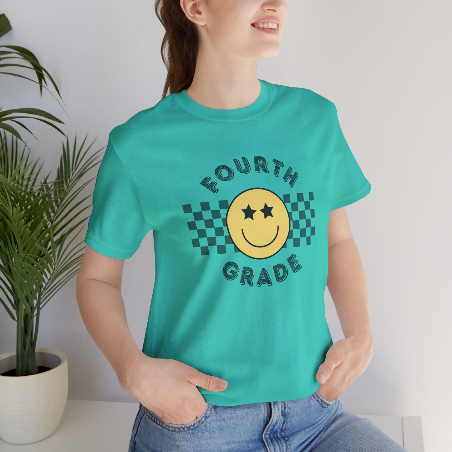 Fourth Grade Star Eyed Smiley Tee