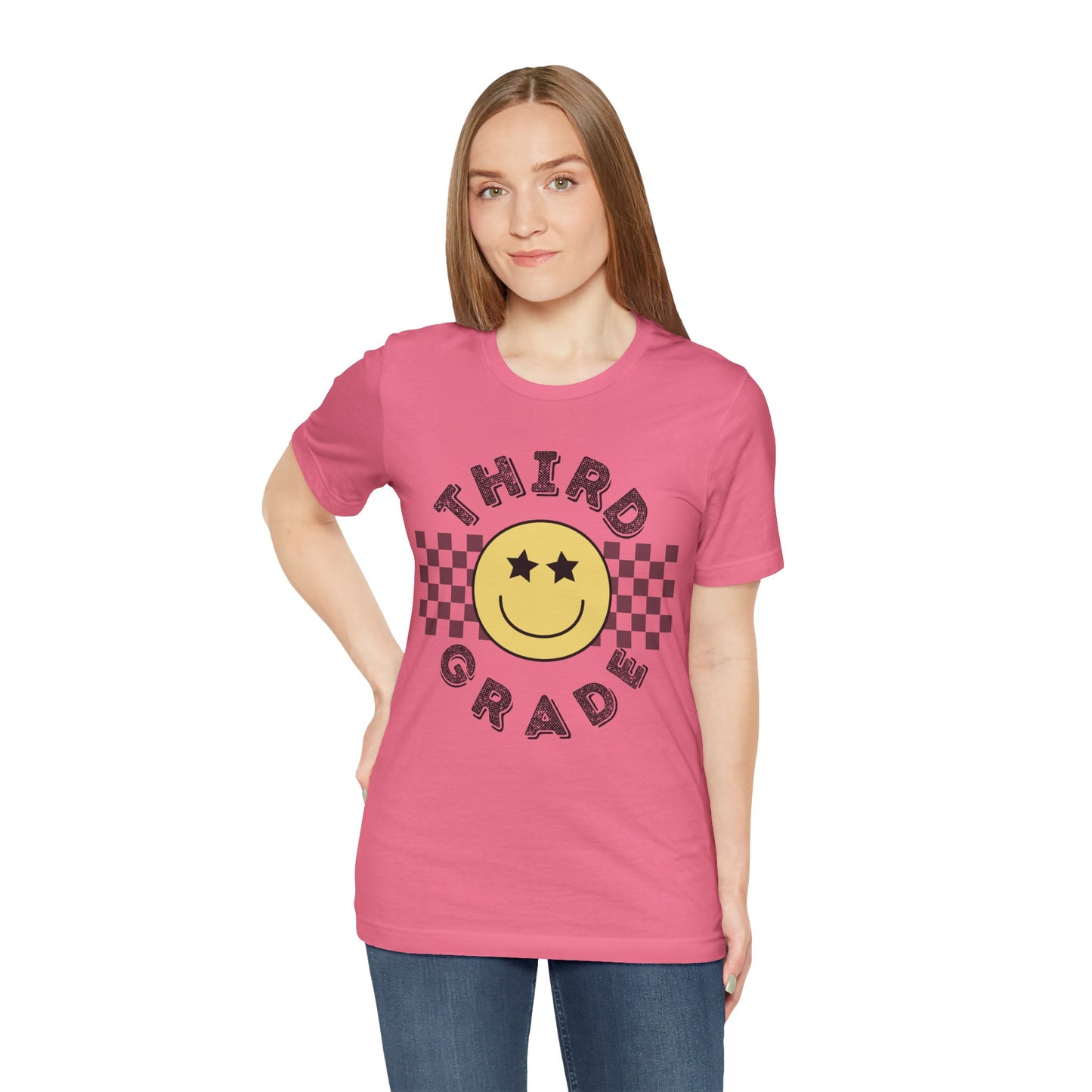 Third Grade Star Eyed Smiley Tee