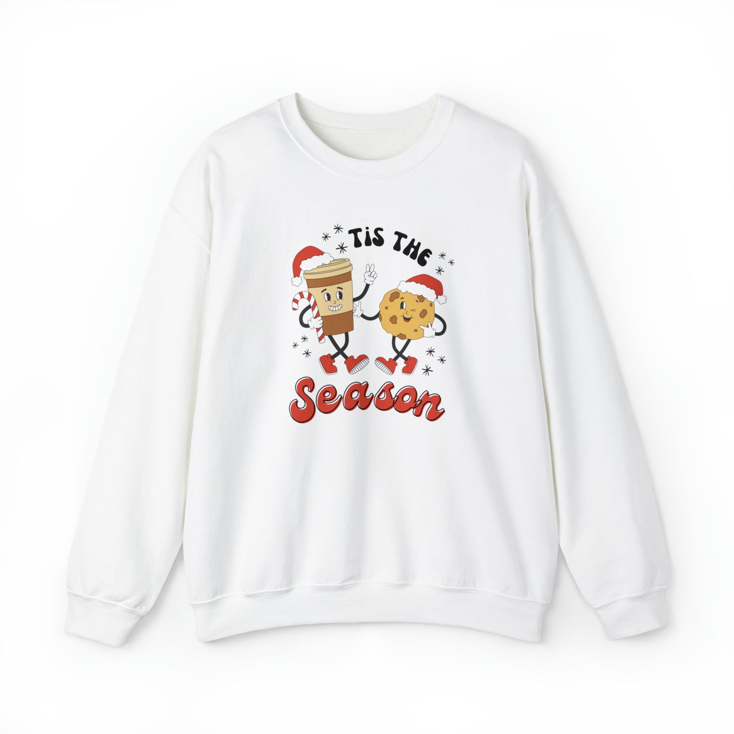 Tis the Season Retro Friends Unisex Heavy Blend™ Crewneck Sweatshirt