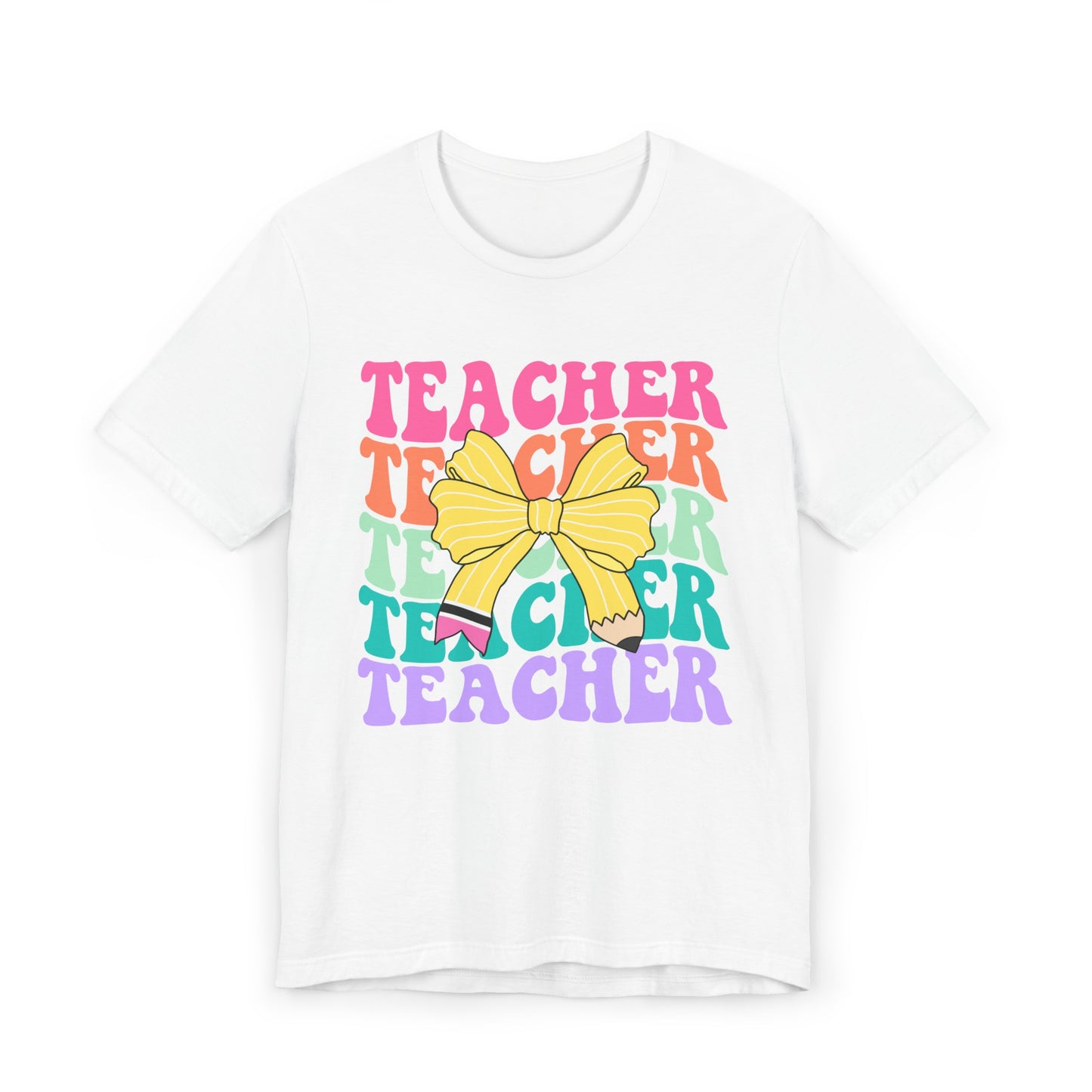 Teacher Pencil Bow Tee