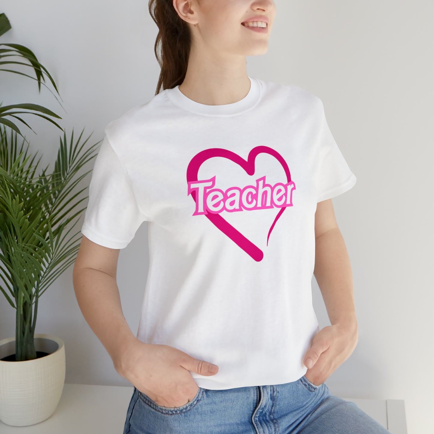 Teacher Doll Font Unisex Jersey Short Sleeve Tee