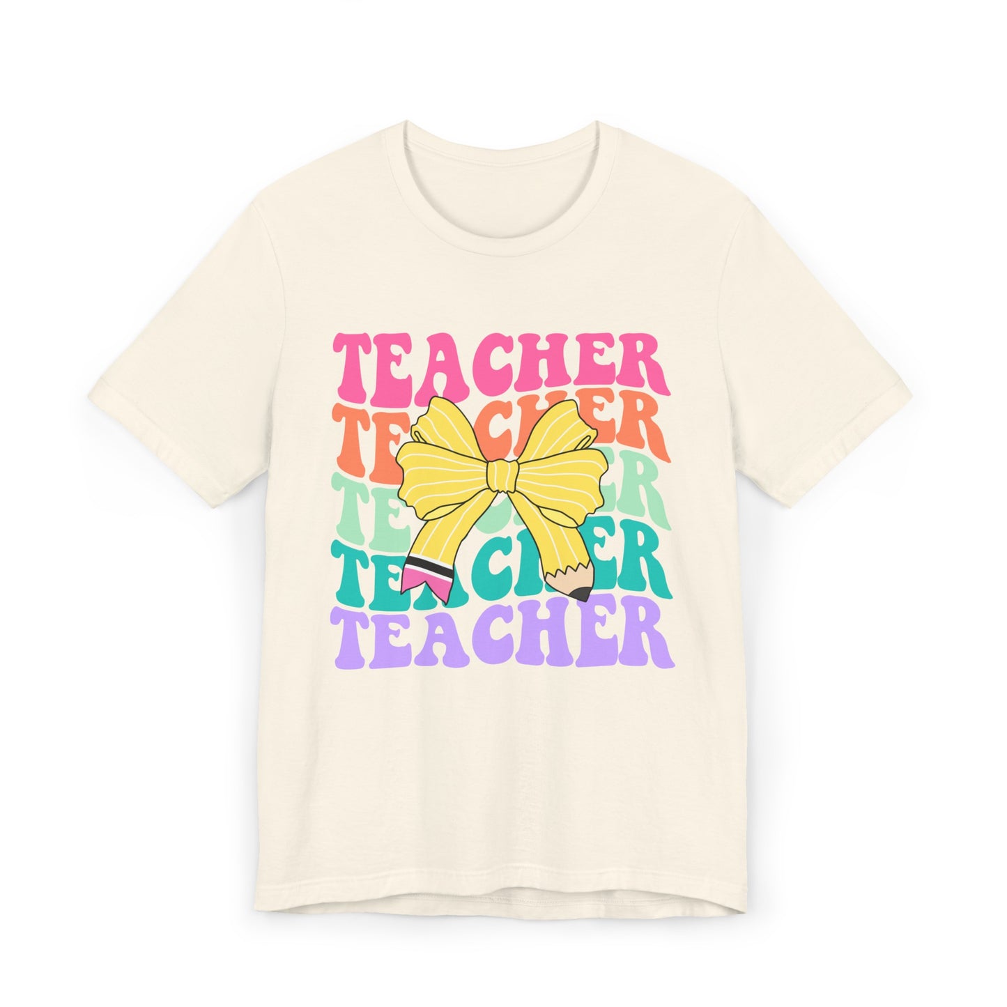 Teacher Pencil Bow Tee