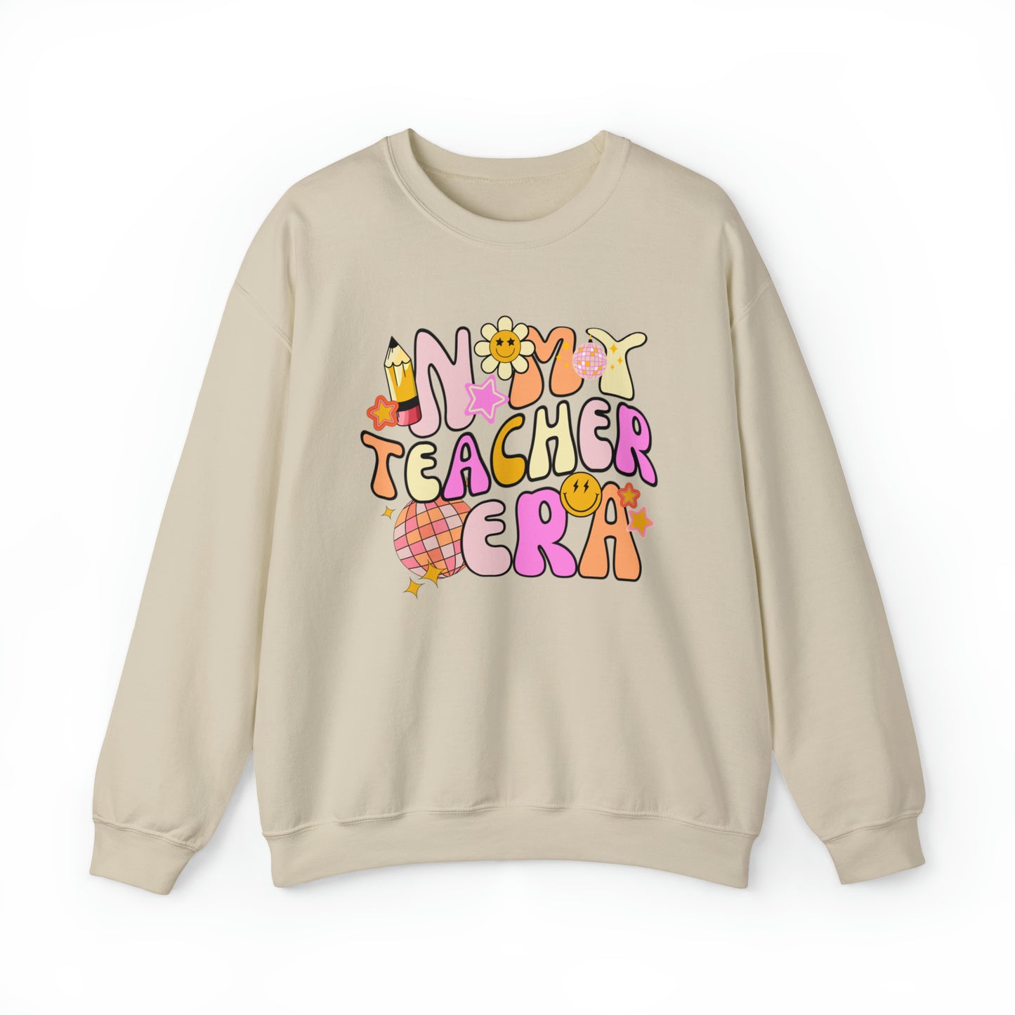 In My Teacher Era Retro Unisex Heavy Blend™ Crewneck Sweatshirt