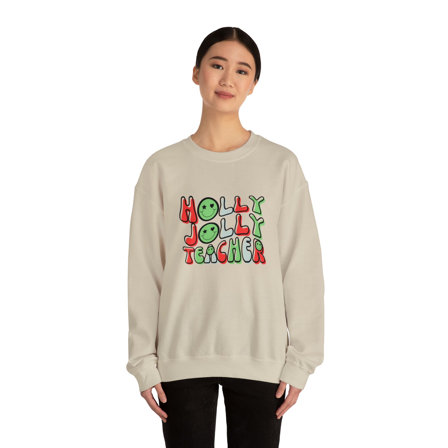 Holly Jolly Teacher 2023 Unisex Heavy Blend™ Crewneck Sweatshirt