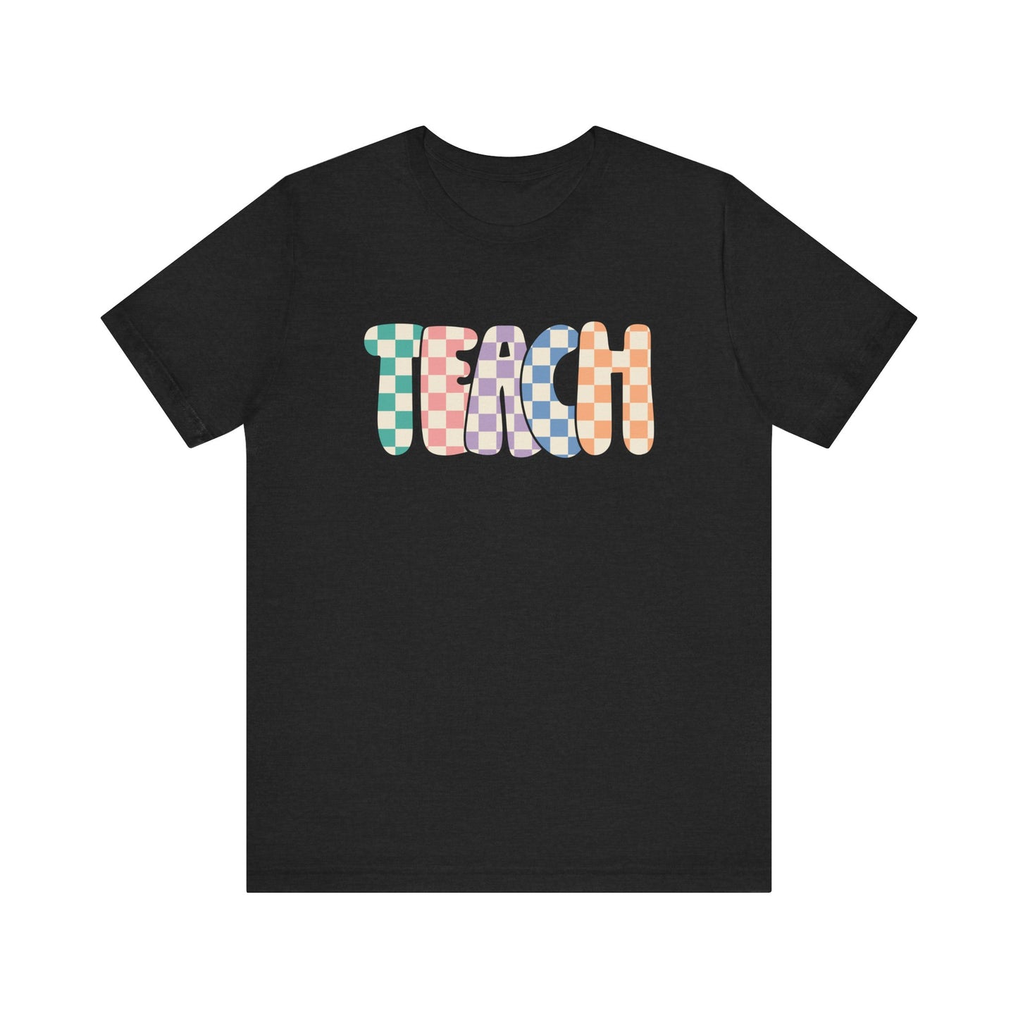 Spring Pastel Checkered TEACH tee