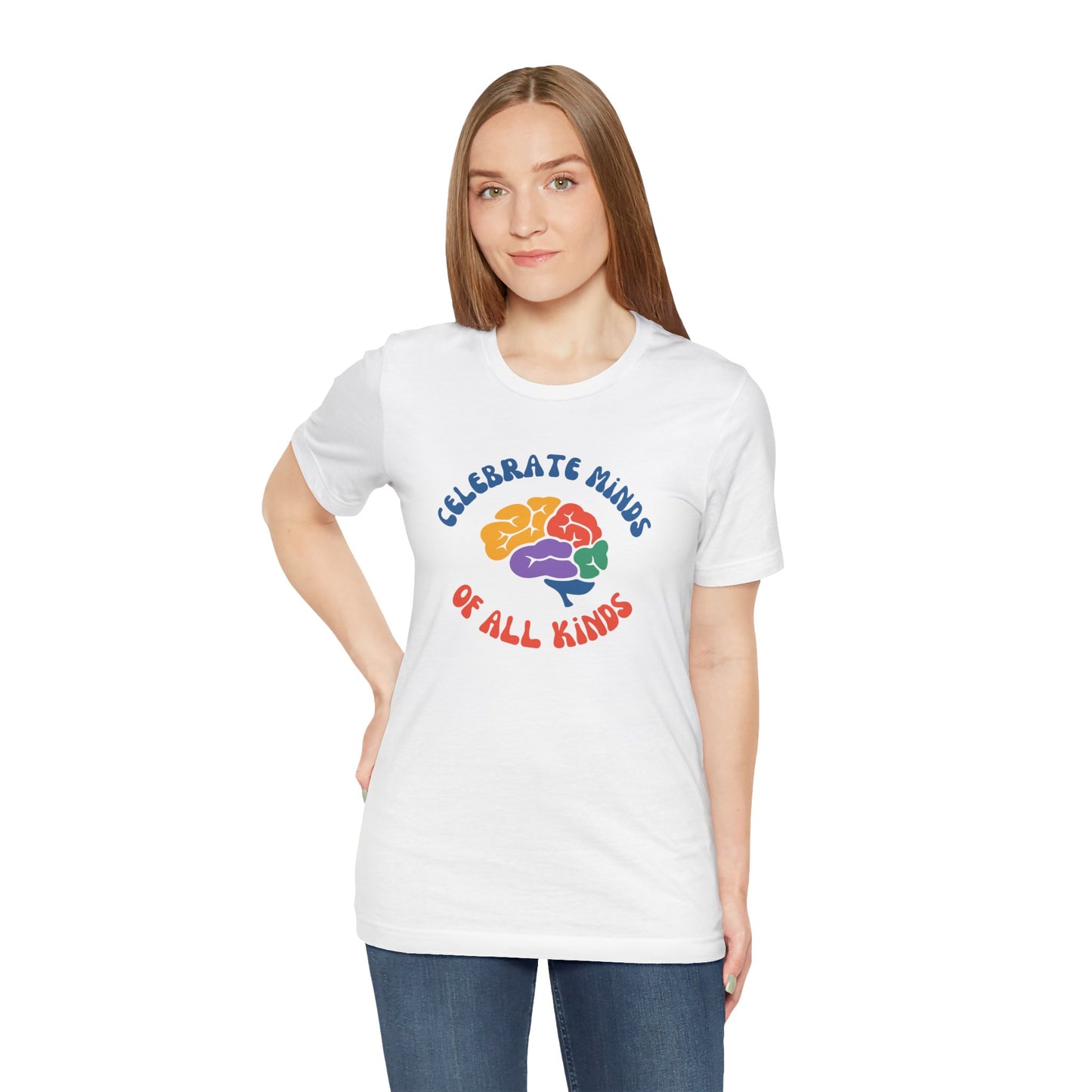 Celebrate Minds of All Kinds Unisex Jersey Short Sleeve Tee