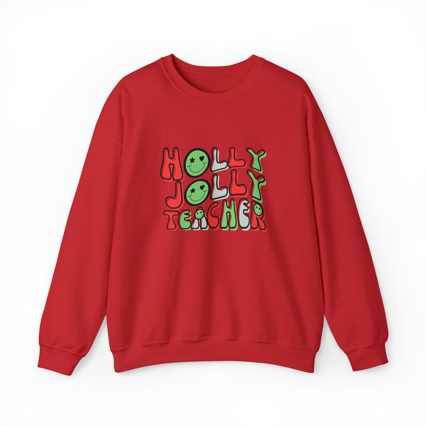 Holly Jolly Teacher 2023 Unisex Heavy Blend™ Crewneck Sweatshirt