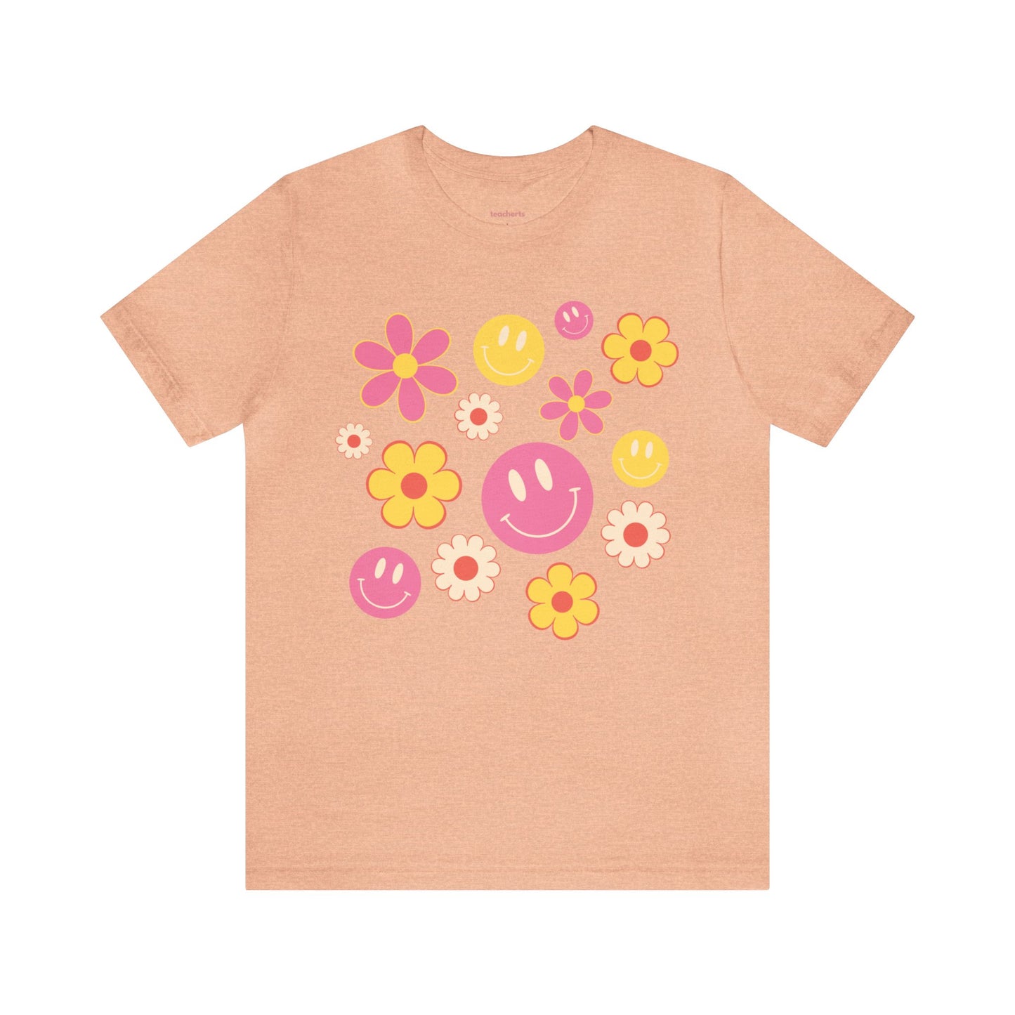 Spring Smiles & Flowers Unisex Jersey Short Sleeve Tee