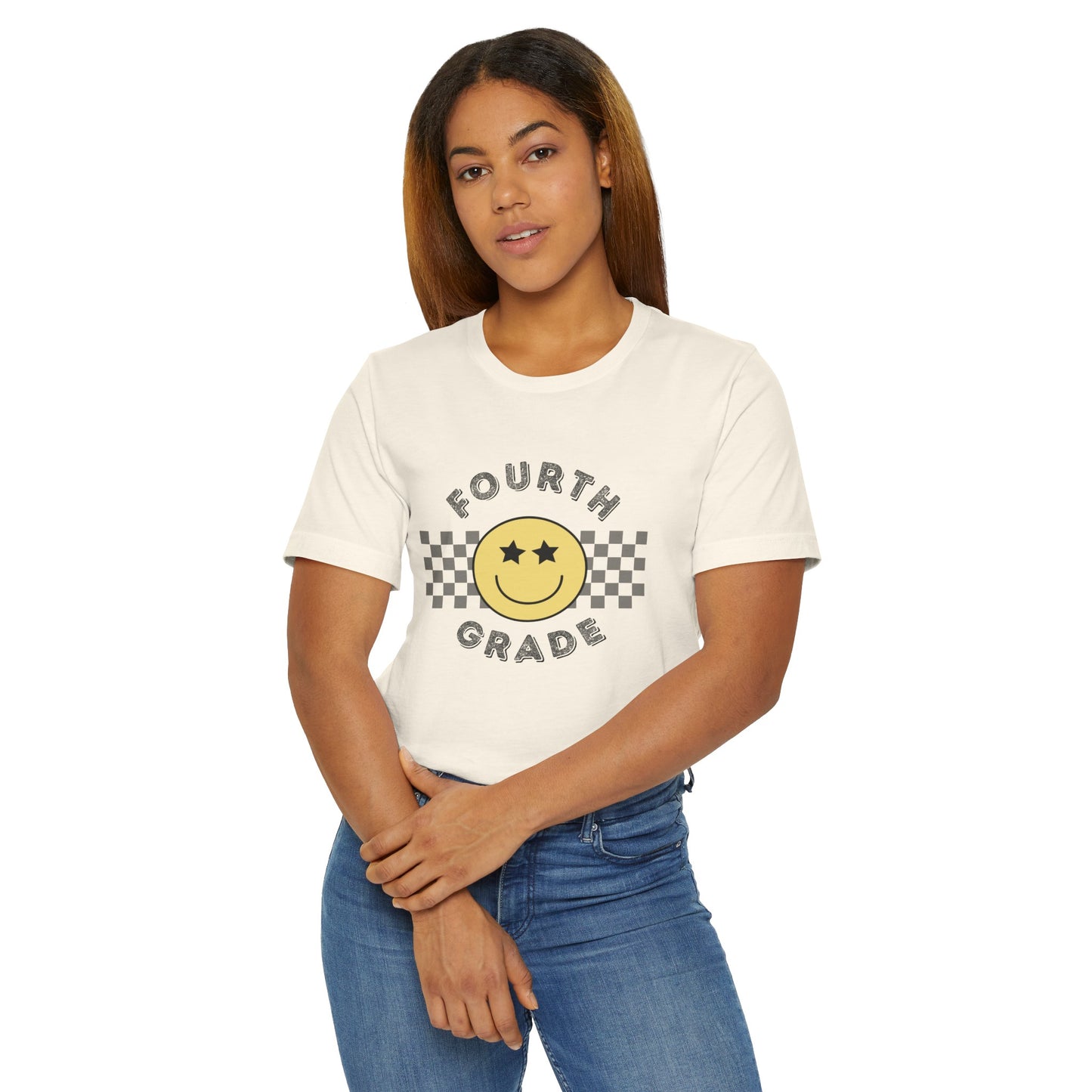 Fourth Grade Star Eyed Smiley Tee