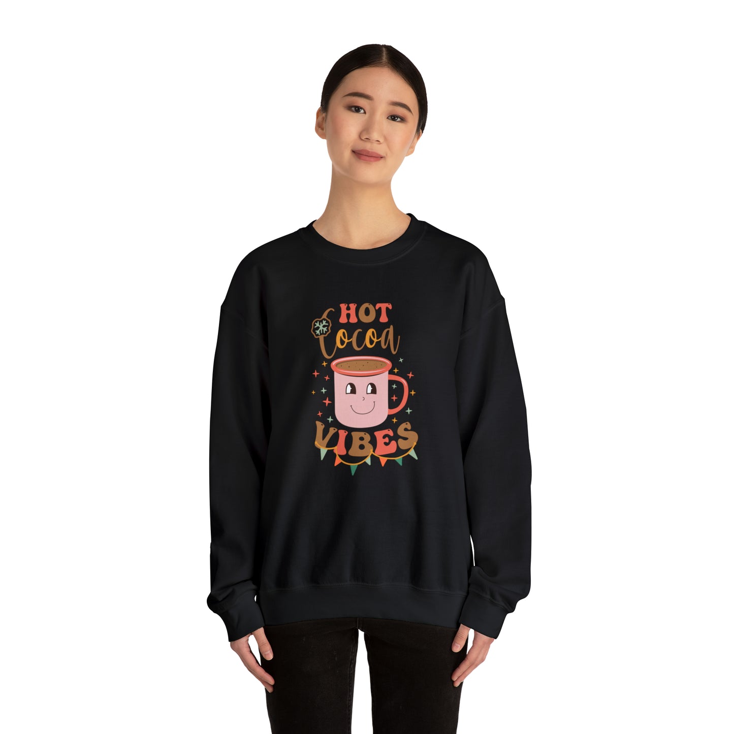 Hot Cocoa Vibes Unisex Heavy Blend™ Crewneck Sweatshirt