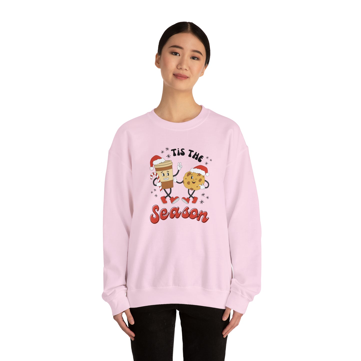 Tis the Season Retro Friends Unisex Heavy Blend™ Crewneck Sweatshirt