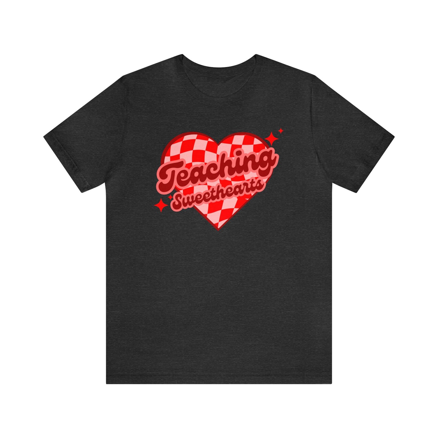 Teaching Sweethearts Retro Checkered Unisex Jersey Short Sleeve Tee