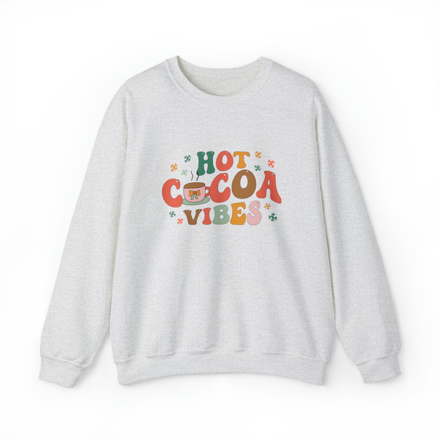 Hot Cocoa Vibes Retro Unisex Heavy Blend™ Crewneck Sweatshirt