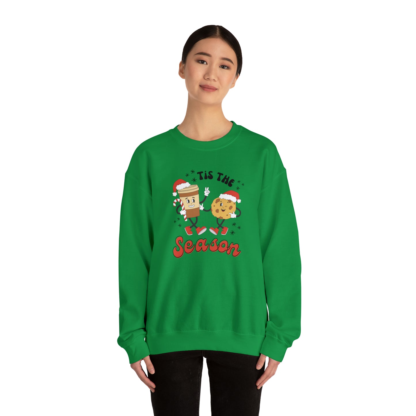 Tis the Season Retro Friends Unisex Heavy Blend™ Crewneck Sweatshirt