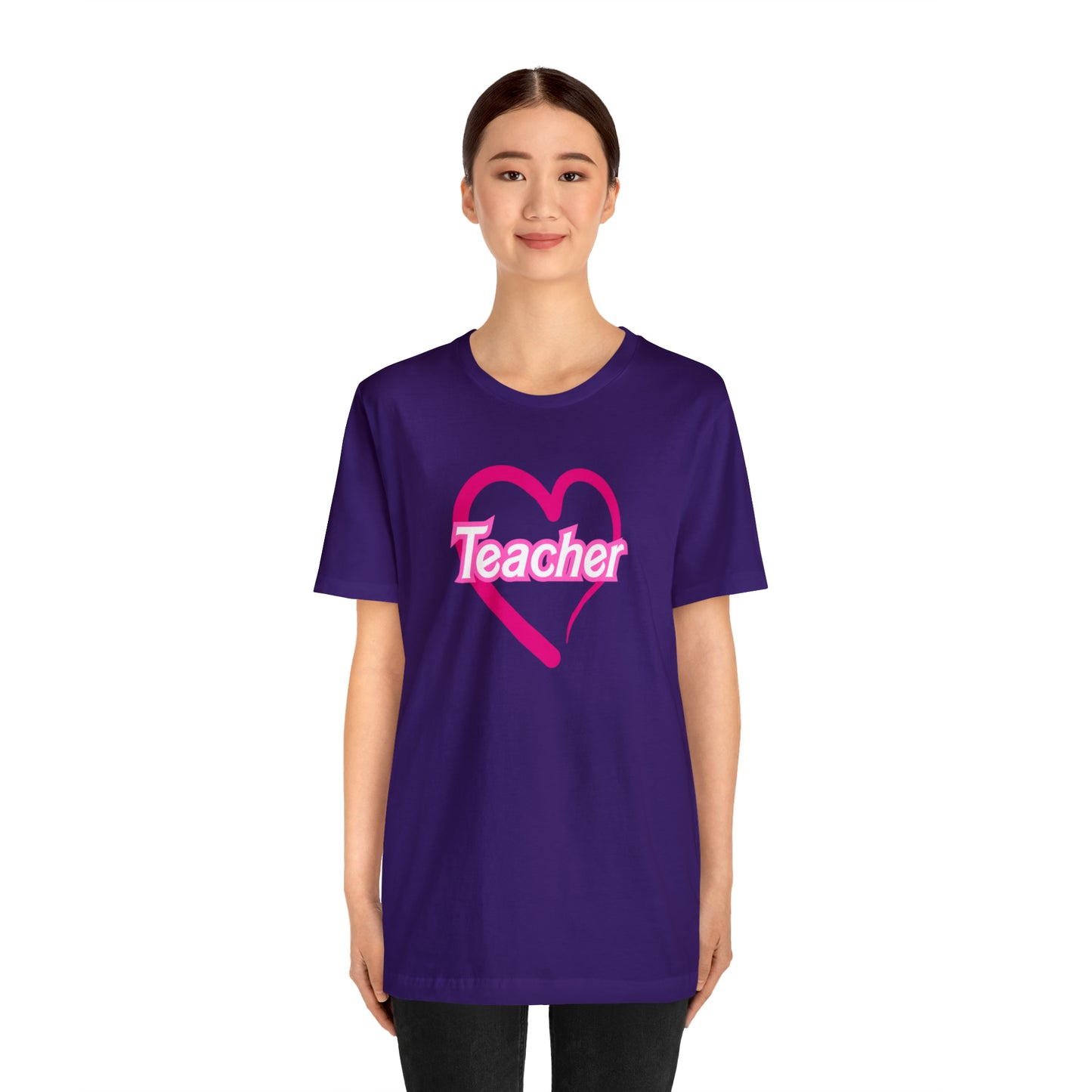 Teacher Doll Font Unisex Jersey Short Sleeve Tee