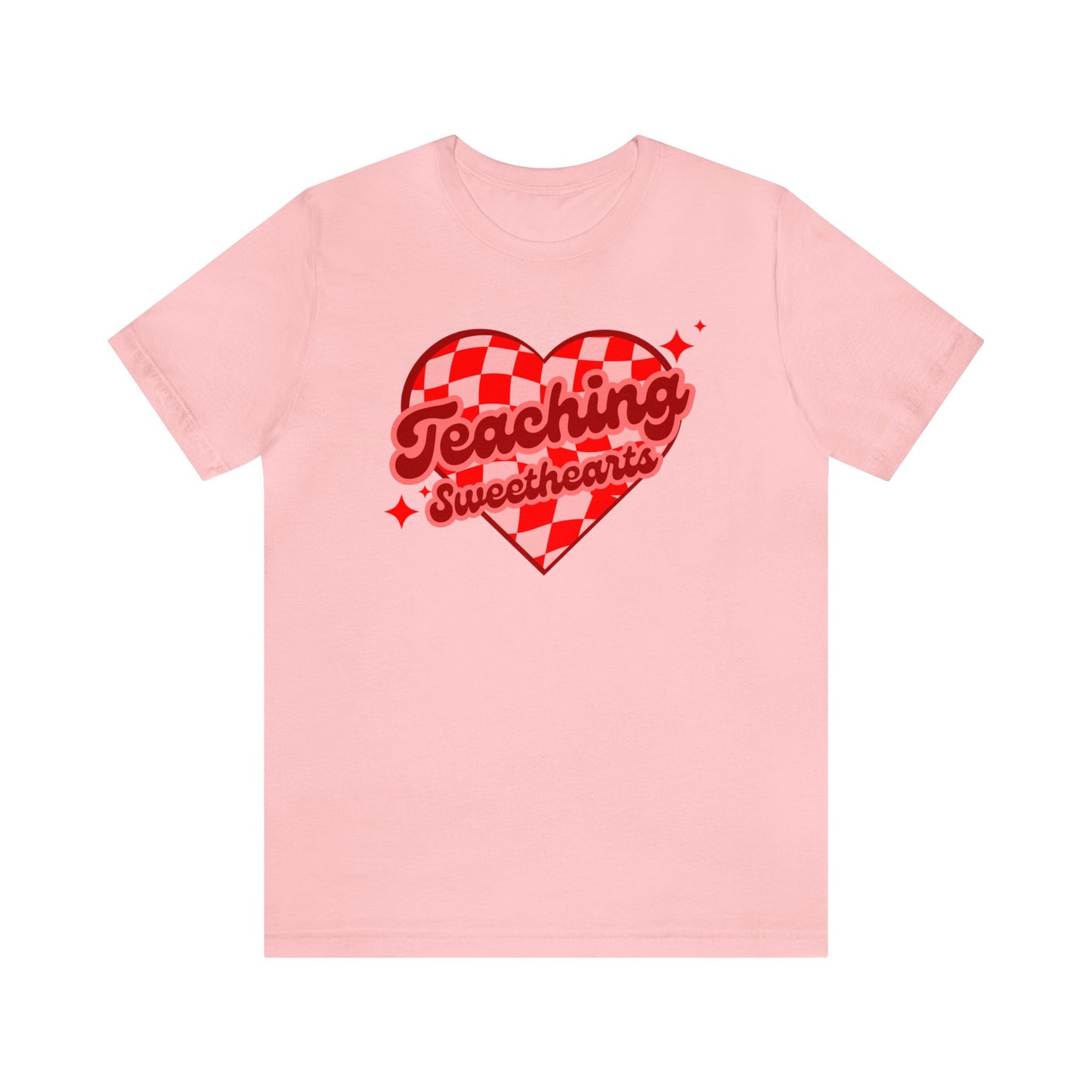 Teaching Sweethearts Retro Checkered Unisex Jersey Short Sleeve Tee