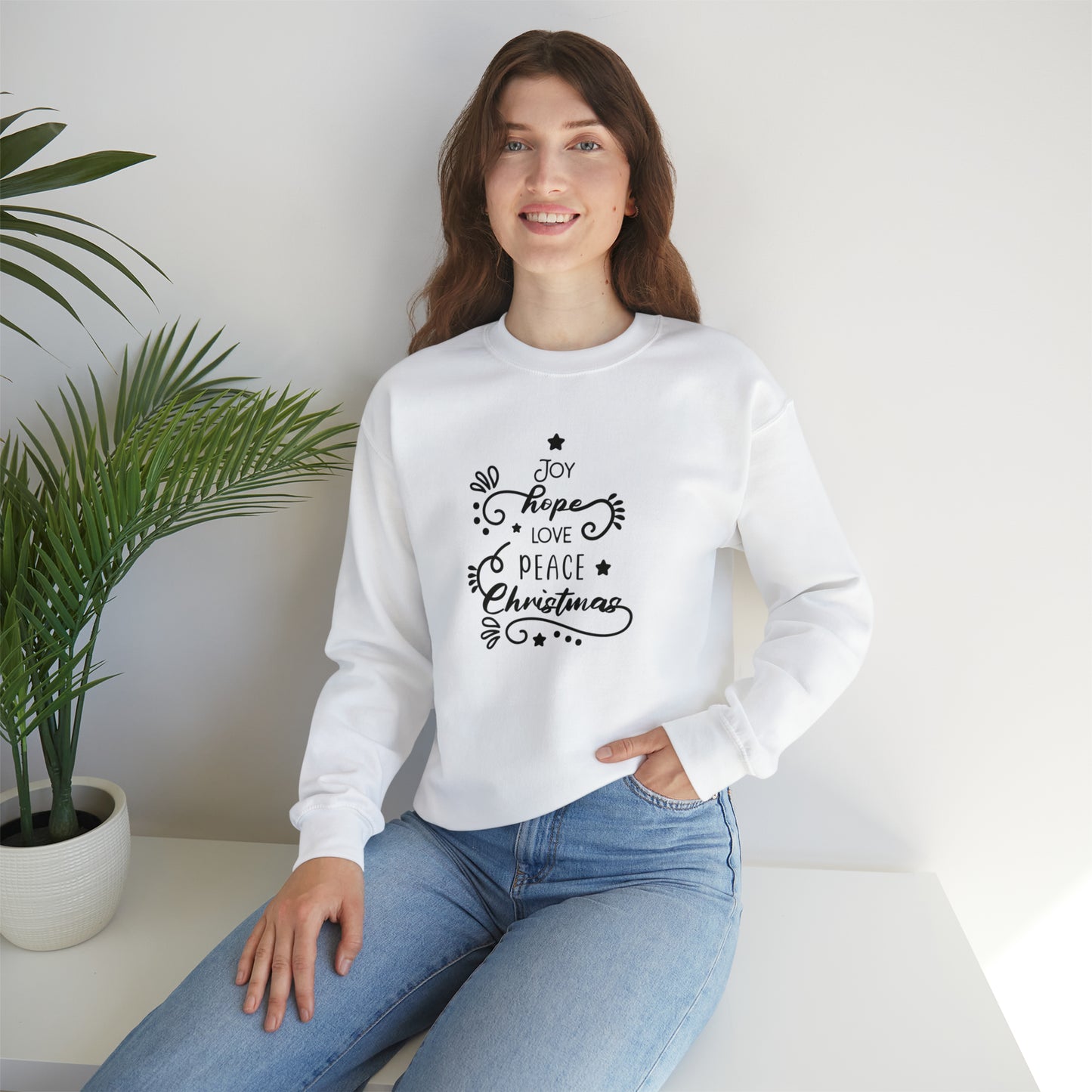 Joy Hope Peace Love Unisex Heavy Blend™ Crewneck Sweatshirt