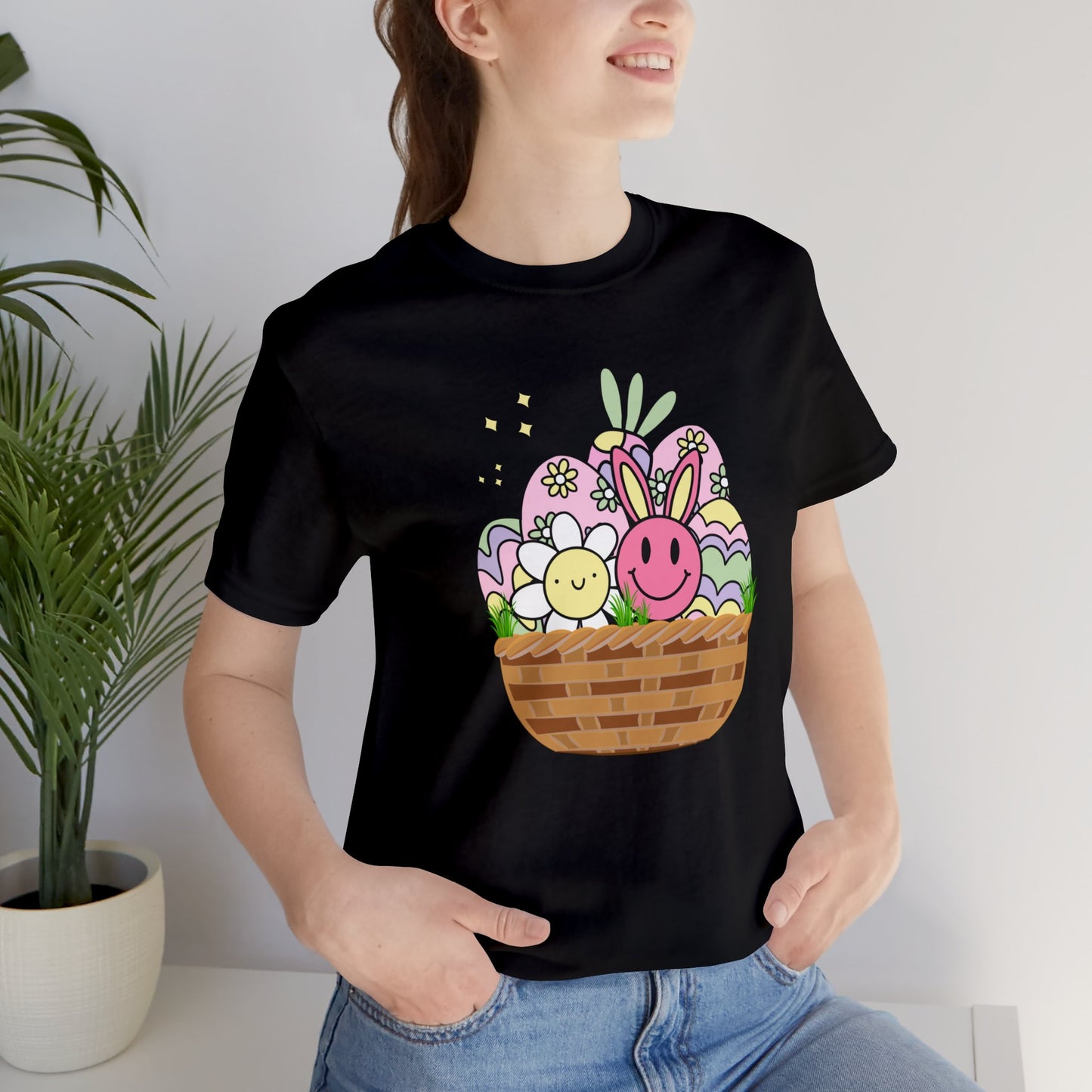 Easter Basket Unisex Jersey Short Sleeve Tee