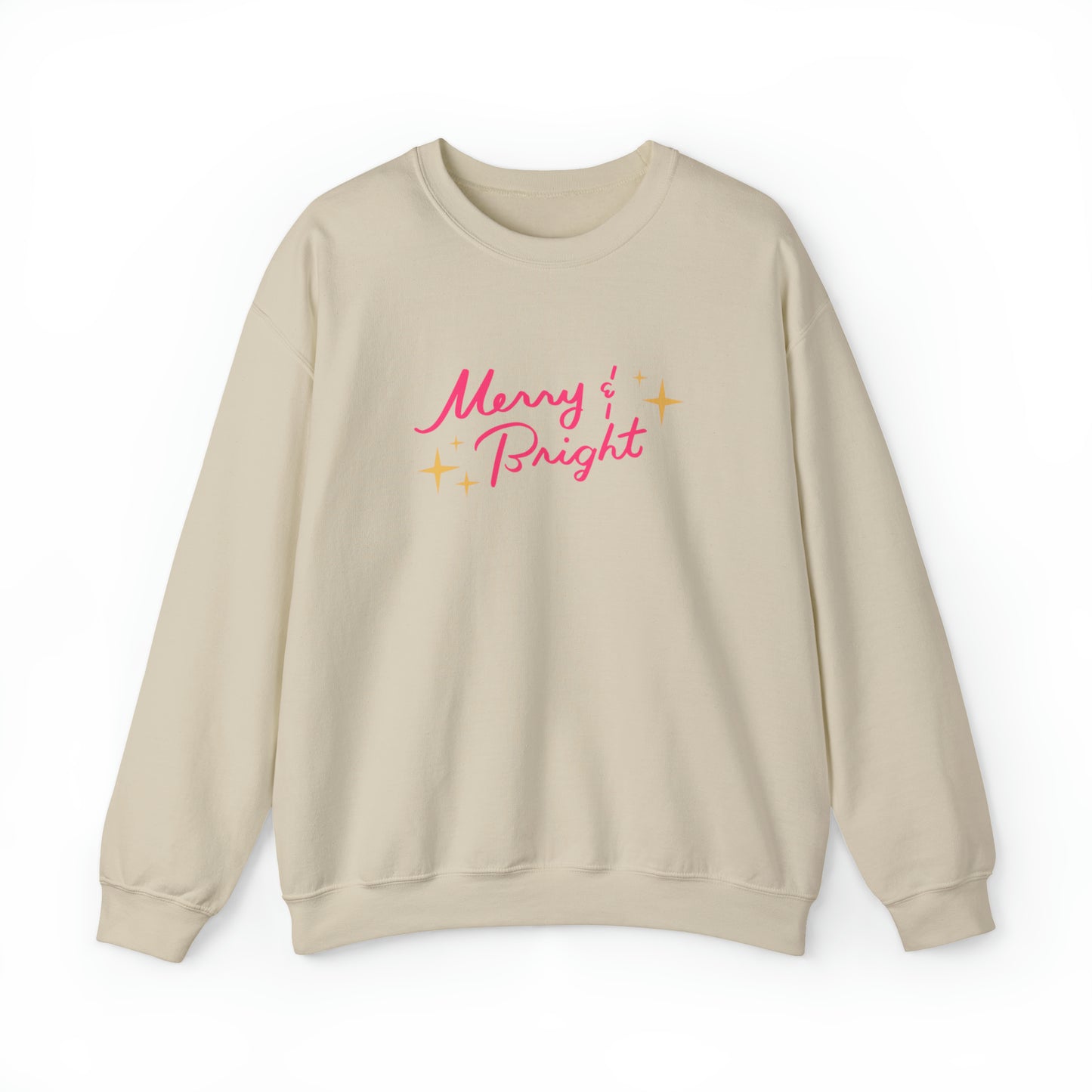 Merry & Bright Pink Unisex Heavy Blend™ Crewneck Sweatshirt