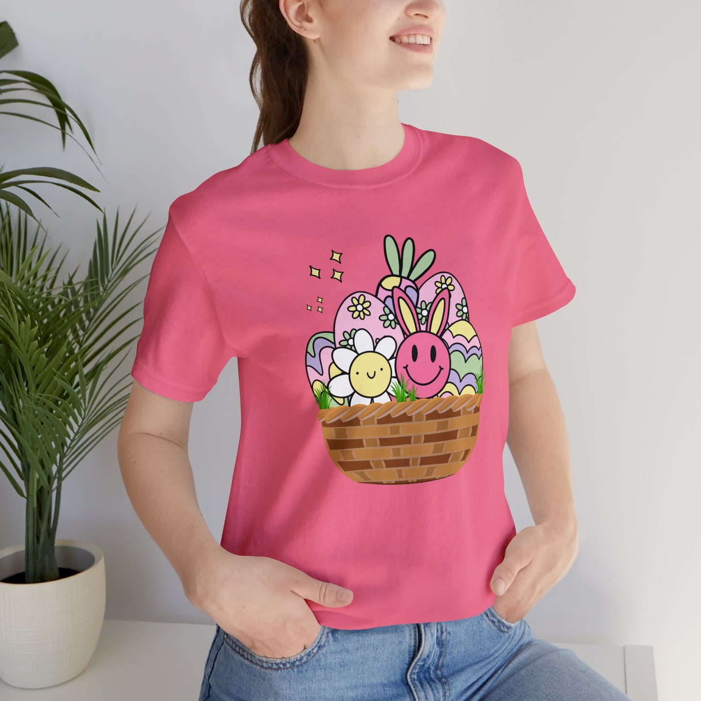 Easter Basket Unisex Jersey Short Sleeve Tee