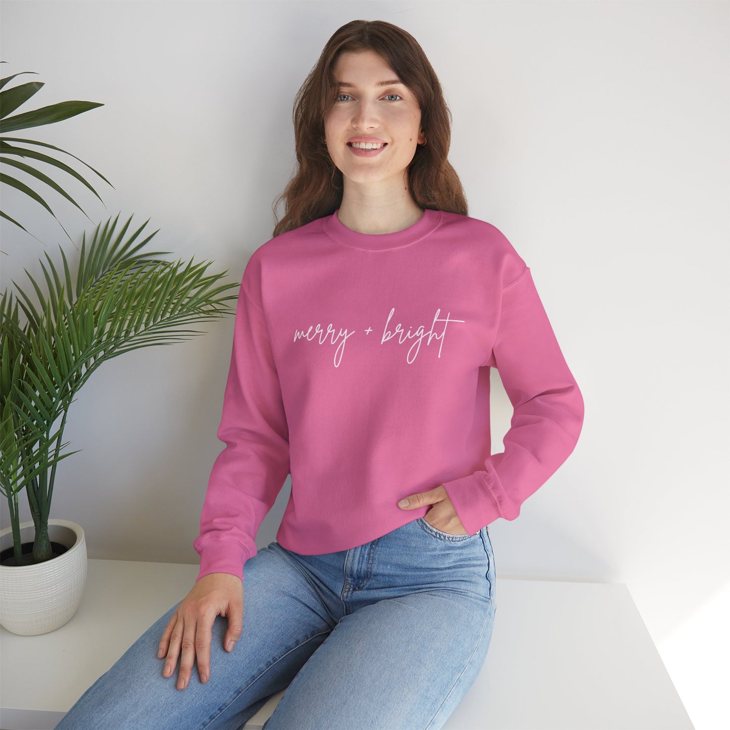 Merry + Bright Cursive Sweatshirt