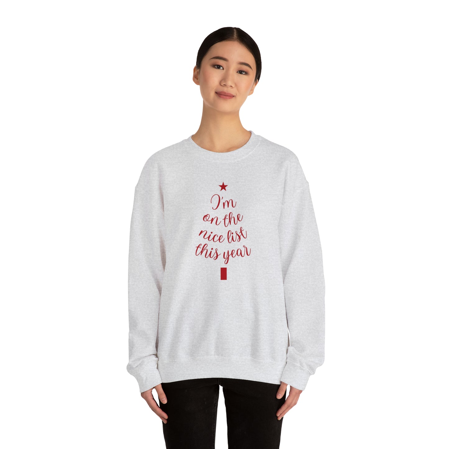 I'm on the Nice List Unisex Heavy Blend™ Crewneck Sweatshirt