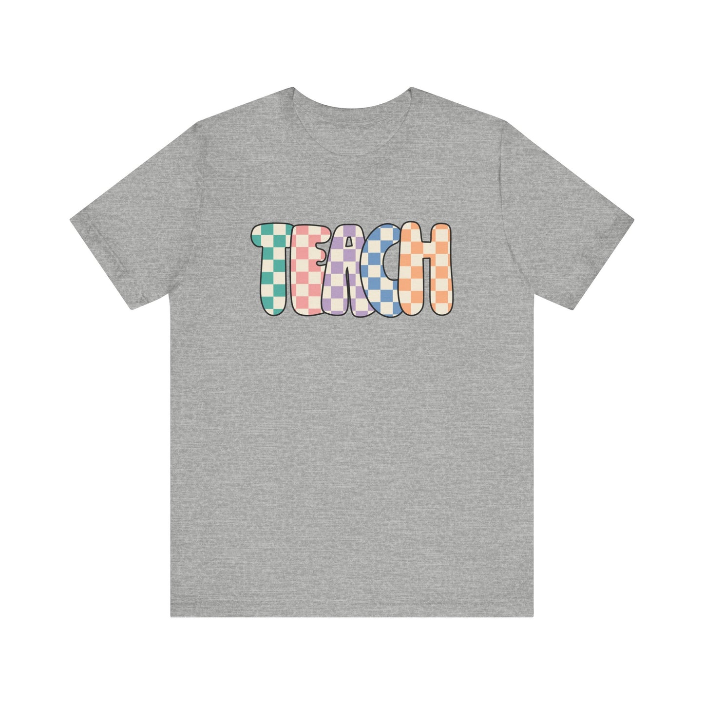 Spring Pastel Checkered TEACH tee