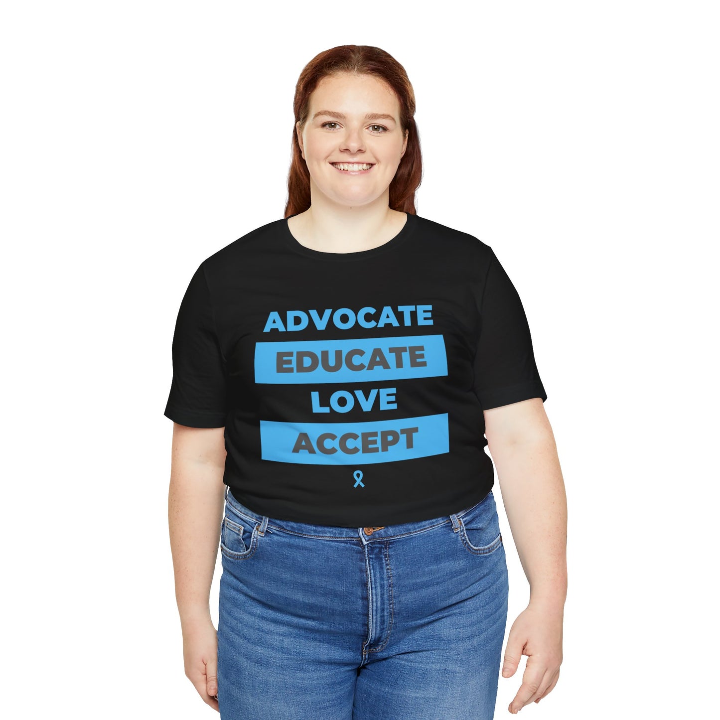 Advocate Educate Love Accept Unisex Jersey Short Sleeve Tee