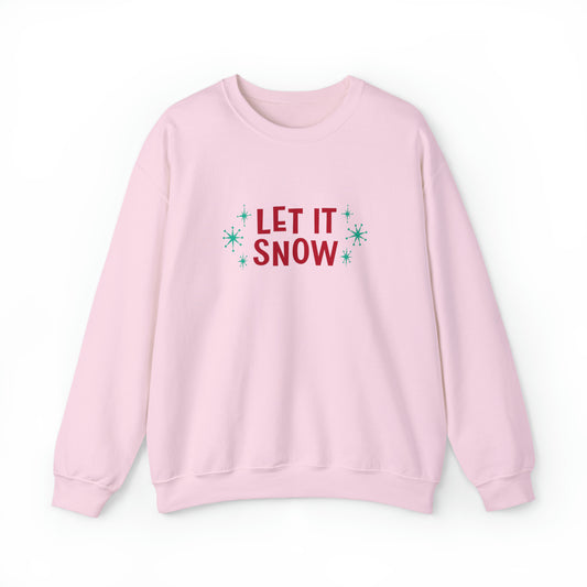 Let It Snow Red Unisex Heavy Blend™ Crewneck Sweatshirt