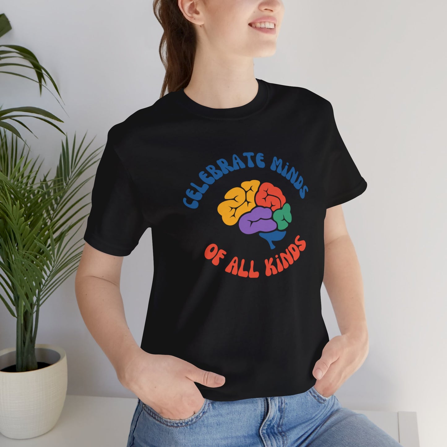 Celebrate Minds of All Kinds Unisex Jersey Short Sleeve Tee