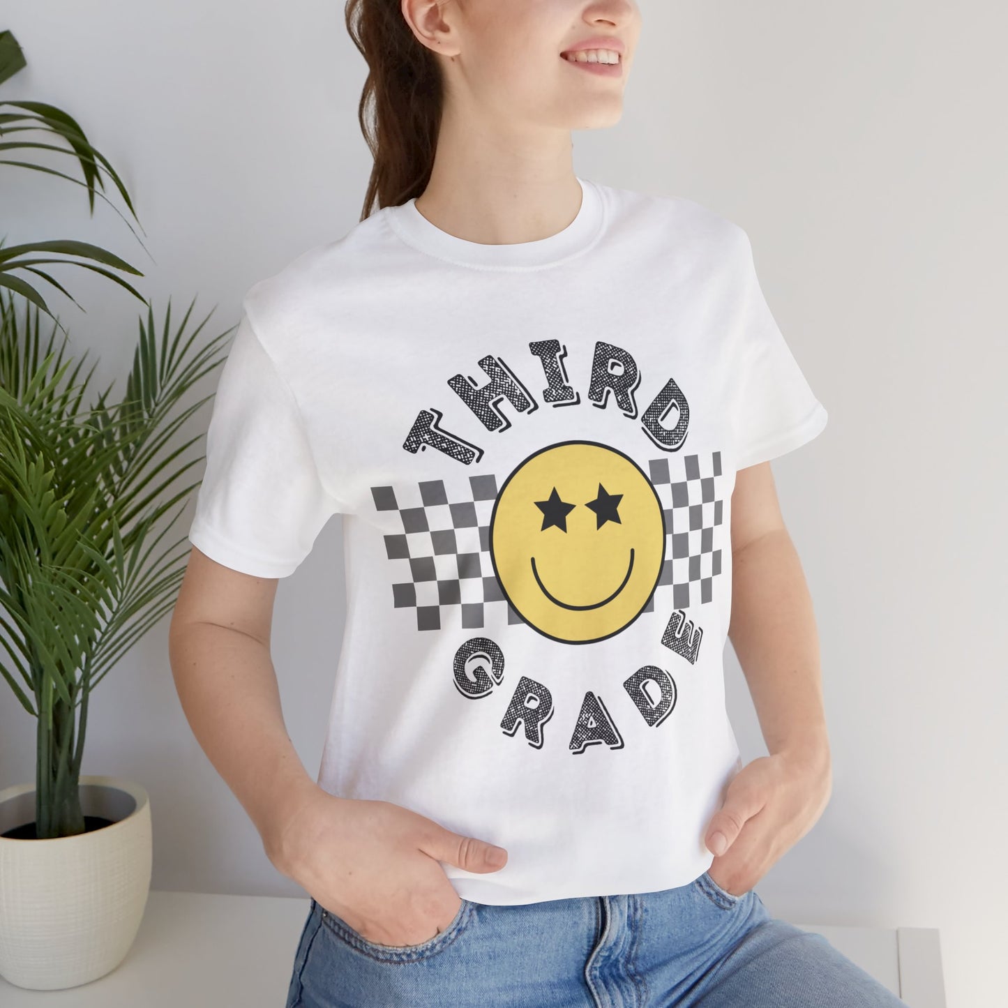 Third Grade Star Eyed Smiley Tee