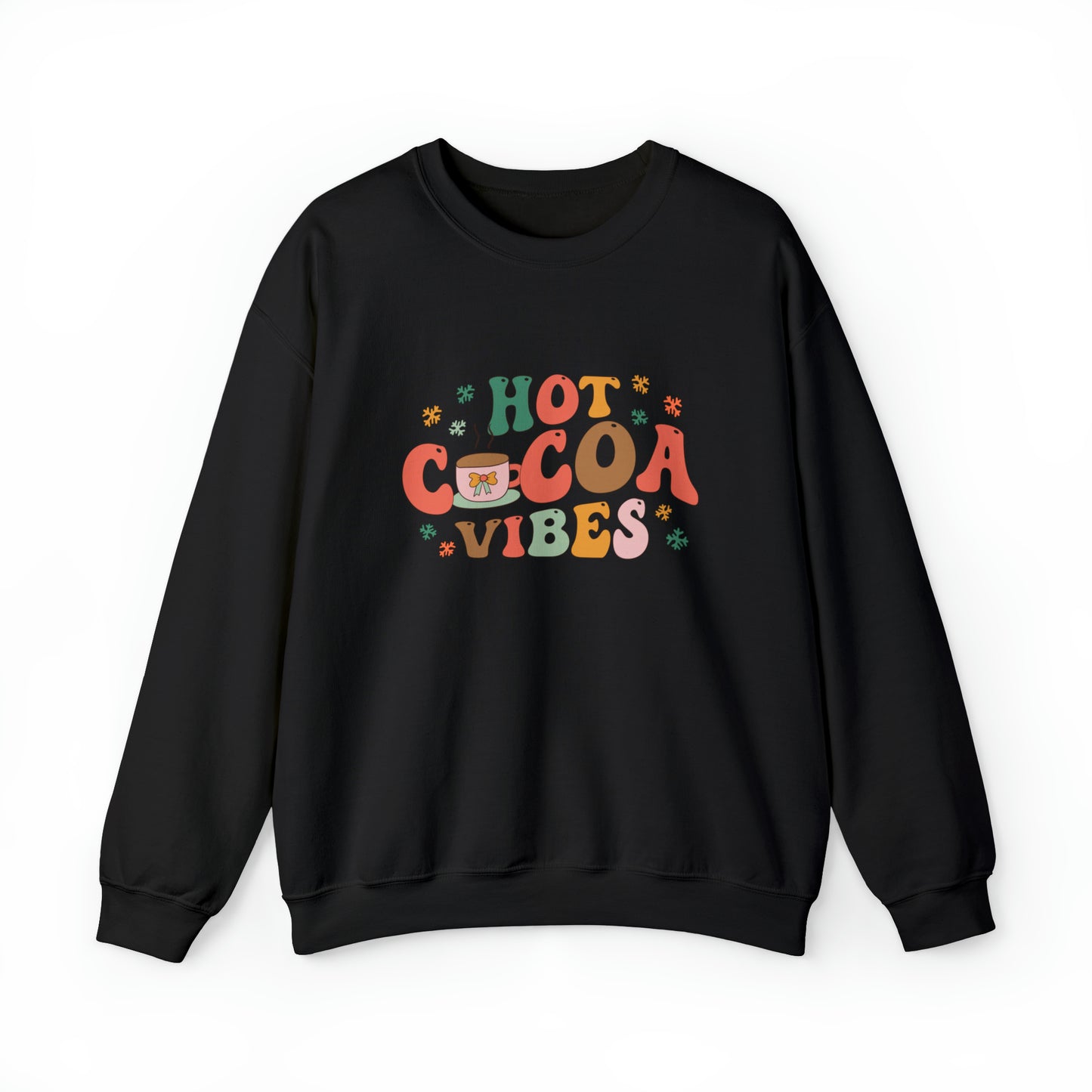 Hot Cocoa Vibes Retro Unisex Heavy Blend™ Crewneck Sweatshirt