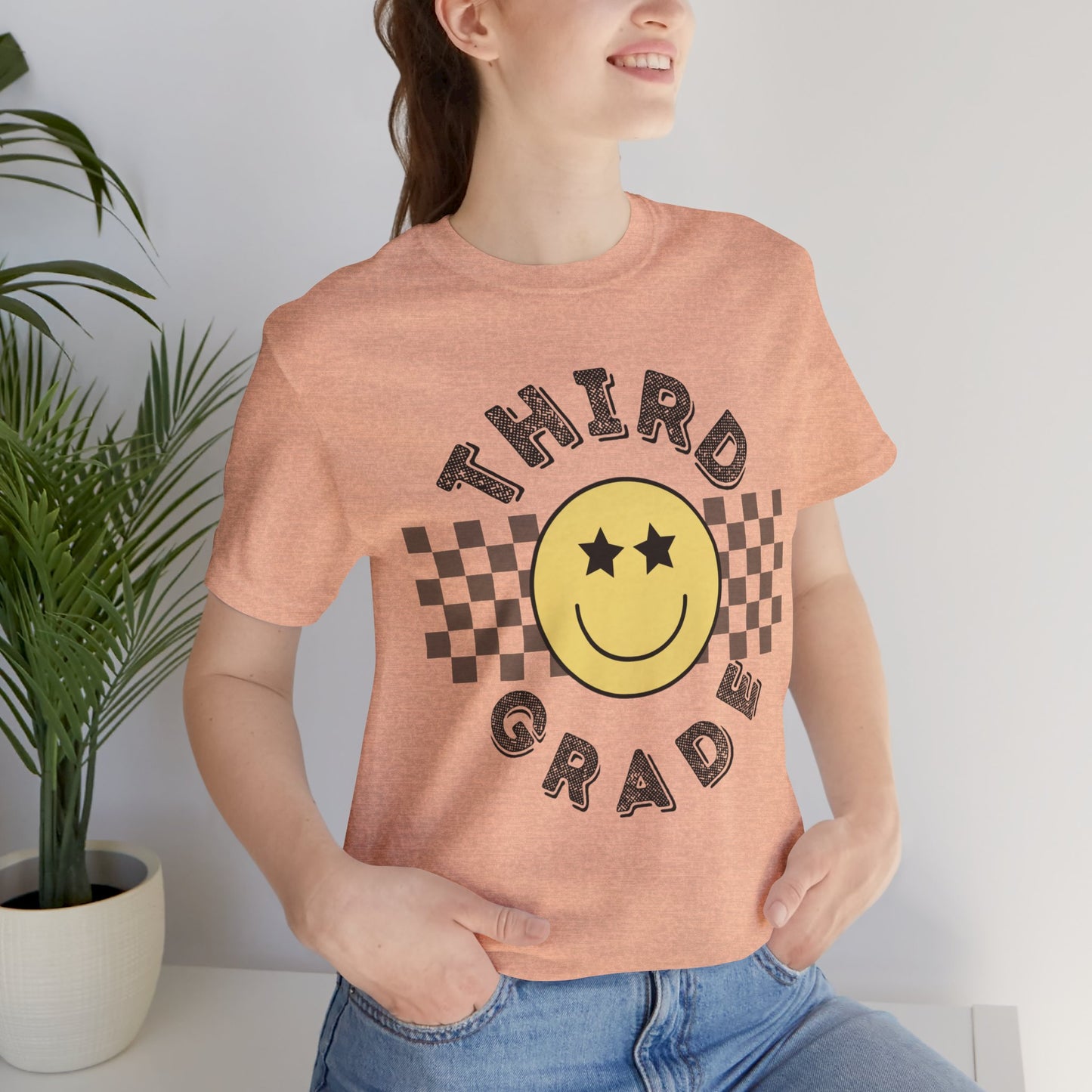 Third Grade Star Eyed Smiley Tee