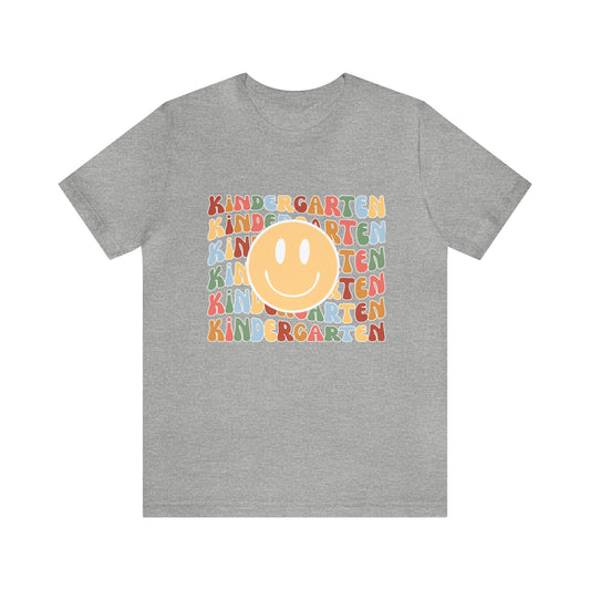 Kindergarten Smiley Retro Print Unisex Jersey Short Sleeve Tee