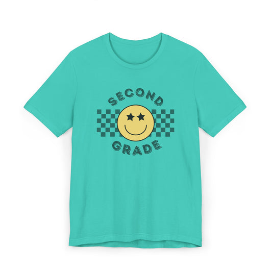 Second Grade Star Eyed Smiley Tee