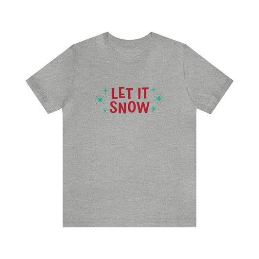 Let It Snow Red Unisex Jersey Short Sleeve Tee