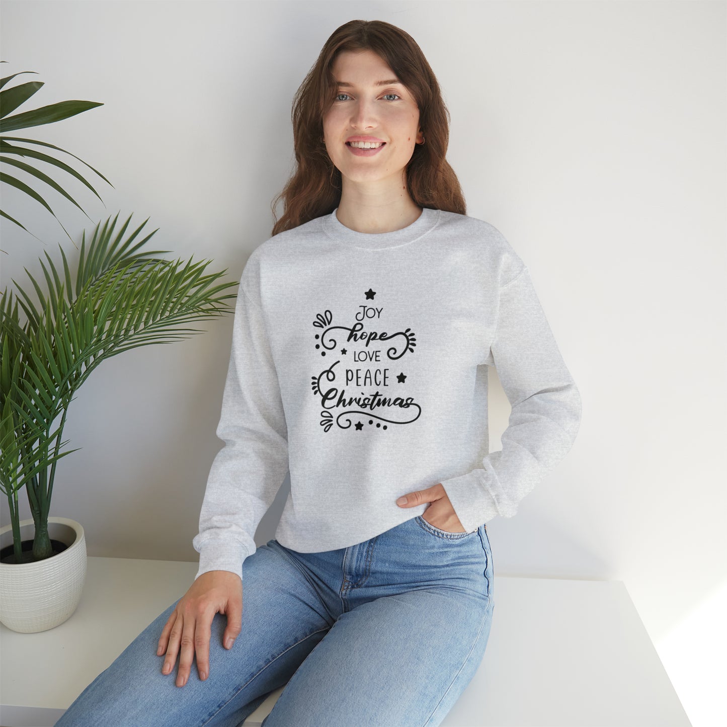 Joy Hope Peace Love Unisex Heavy Blend™ Crewneck Sweatshirt