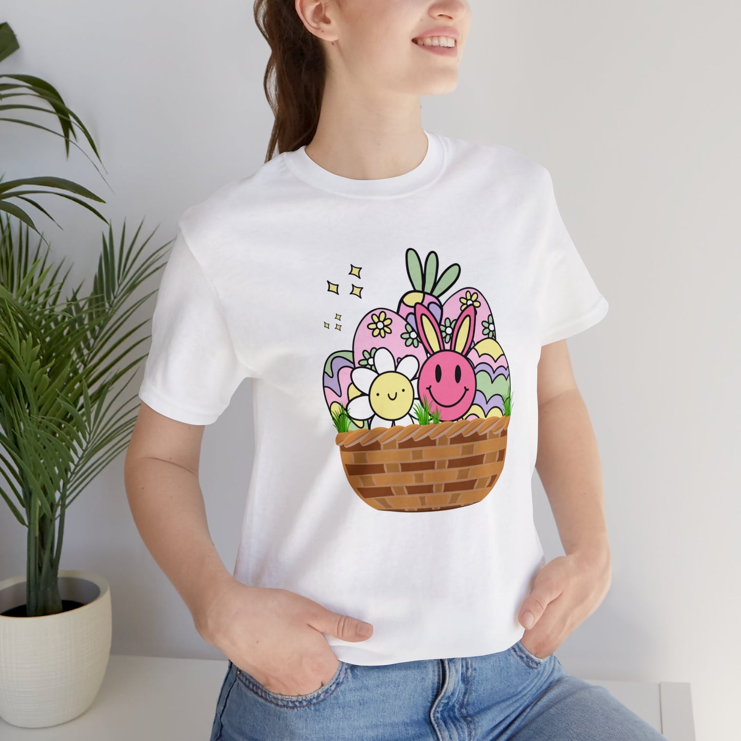 Easter Basket Unisex Jersey Short Sleeve Tee