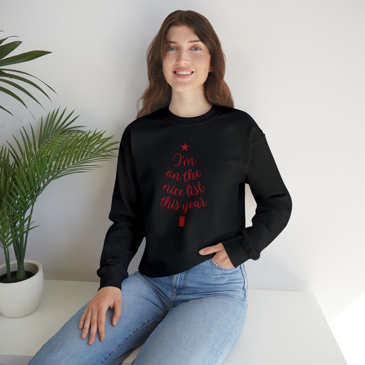 I'm on the Nice List Unisex Heavy Blend™ Crewneck Sweatshirt