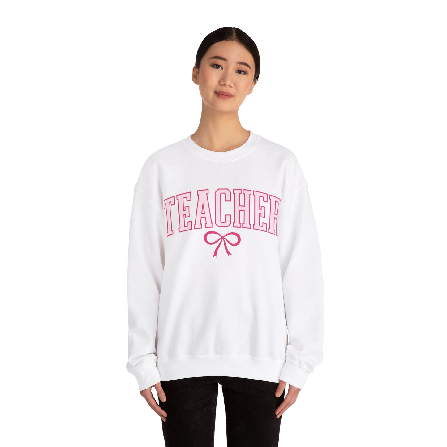 Teacher Varsity Bow Crewneck