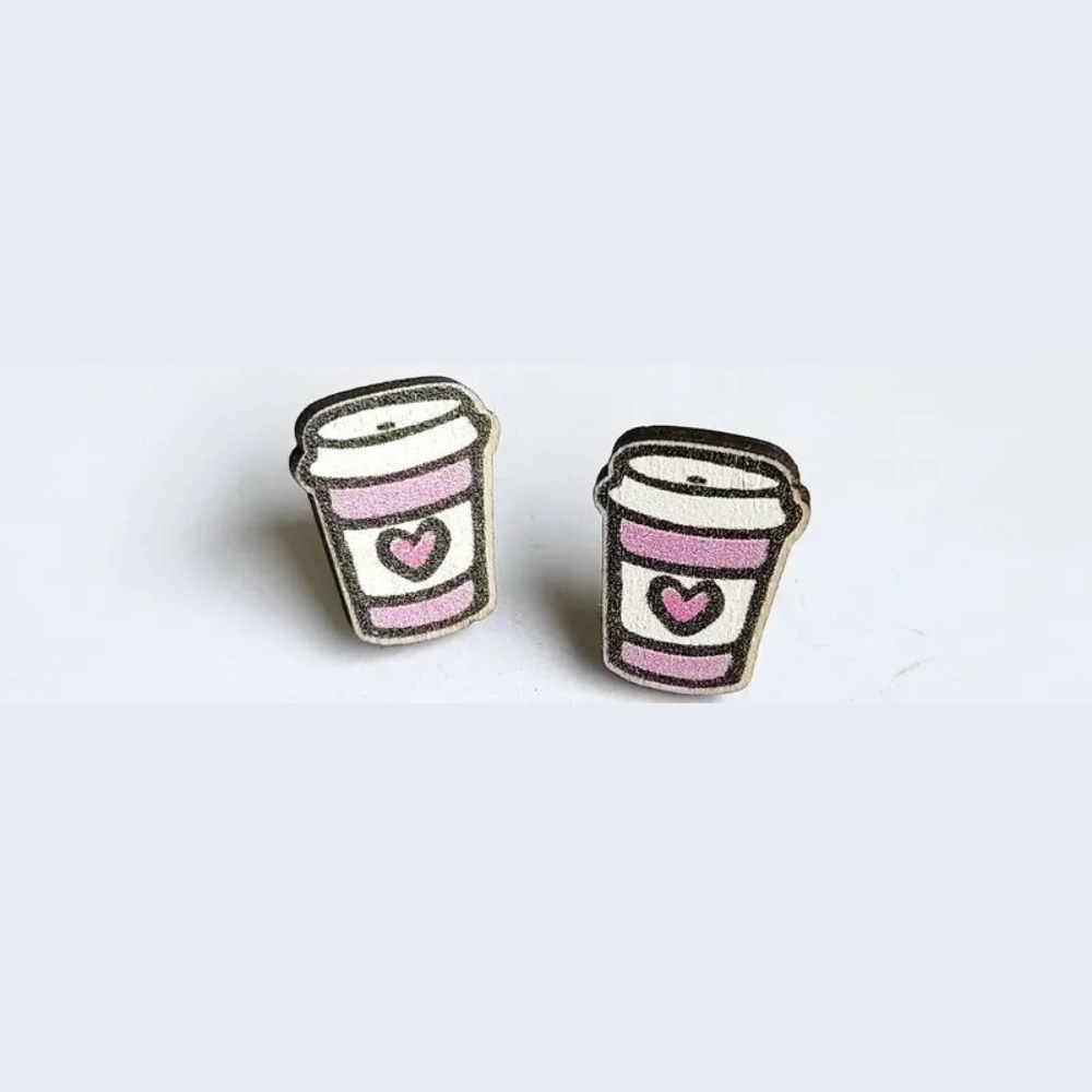 Coffee Stud Earrings