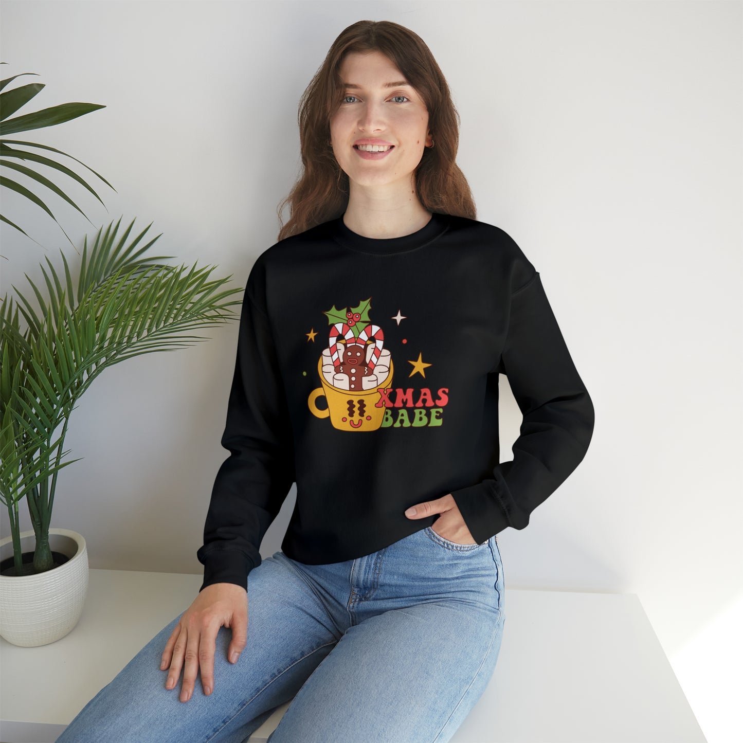 Xmas Babe Unisex Heavy Blend™ Crewneck Sweatshirt