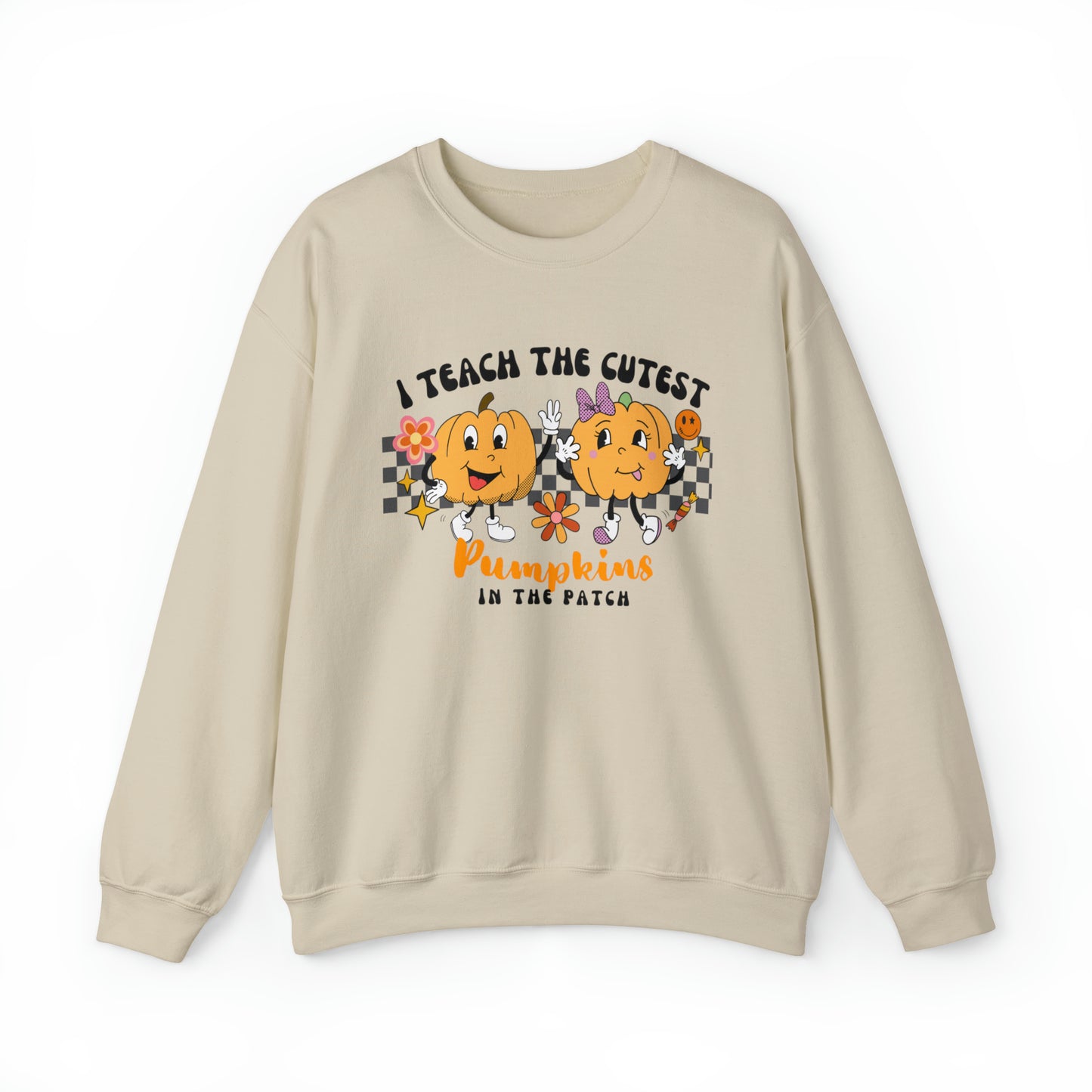 I Teach the Cutest Pumpkins Retro Unisex Heavy Blend™ Crewneck Sweatshirt