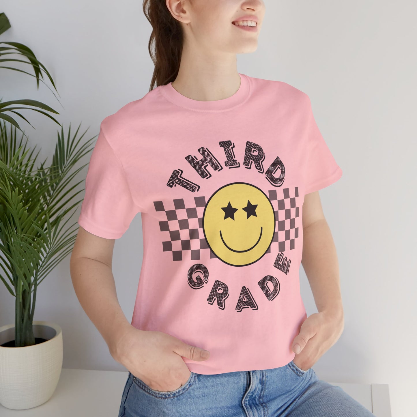 Third Grade Star Eyed Smiley Tee