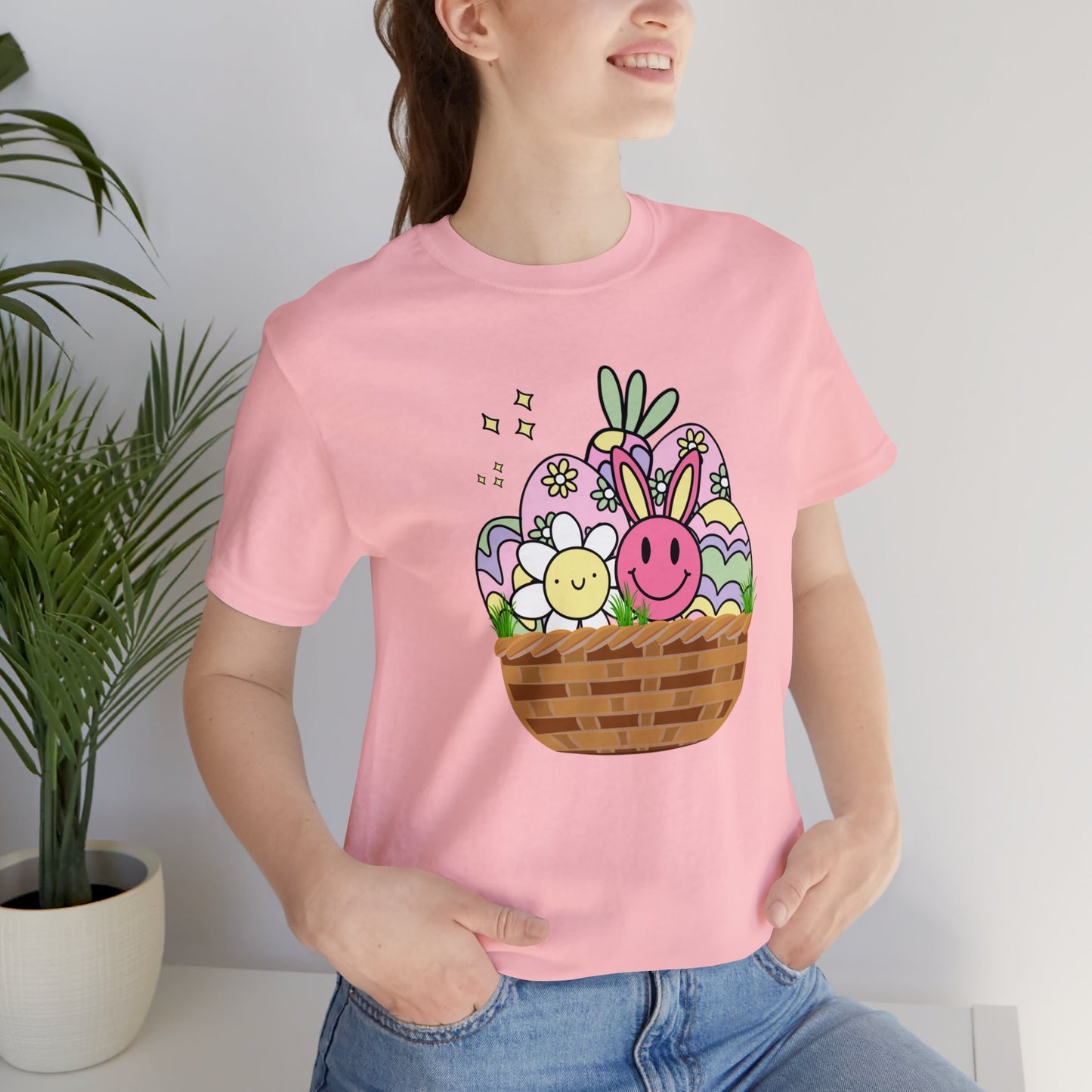 Easter Basket Unisex Jersey Short Sleeve Tee