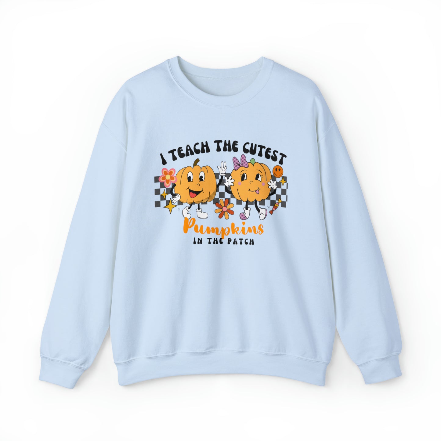 I Teach the Cutest Pumpkins Retro Unisex Heavy Blend™ Crewneck Sweatshirt