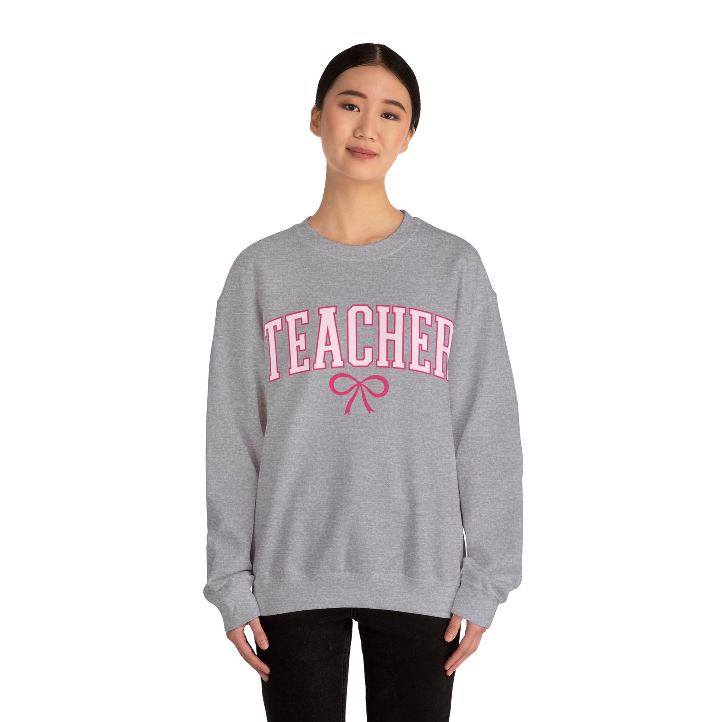 Teacher Varsity Bow Crewneck