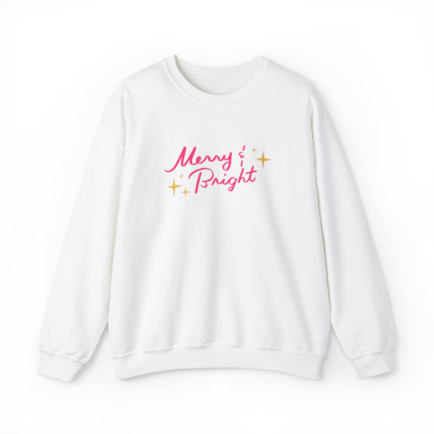 Merry & Bright Pink Unisex Heavy Blend™ Crewneck Sweatshirt