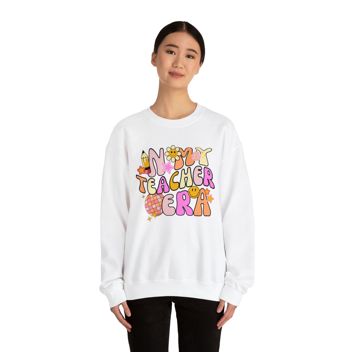 In My Teacher Era Retro Unisex Heavy Blend™ Crewneck Sweatshirt